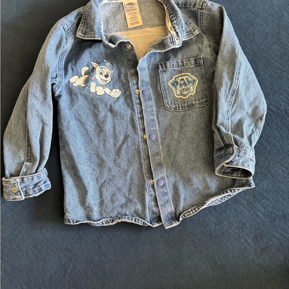 Paw Patrol Denim Jacket with Chase Patch - Light Blue